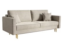 Valico three-seater sofa with gold legs