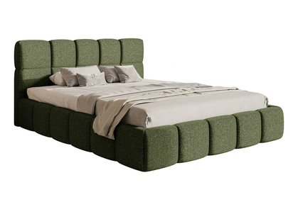 Upholstered bed 140x200 cm Cloudy olive Toronto 13