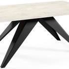 Scalize extendable table 140/200 cm cream with black steel frame