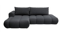 Ombo Storm 99 L-shaped corner sofa with sleeping function with a container in easy-to-clean braided fabric, left-hand side