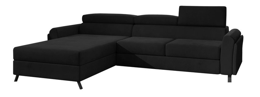 Melegueta corner sofa bed (Fabric: Matt Velvet 99, Side: Left)