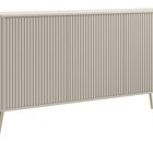 Ovarlo fluted three-door chest of drawers 163 cm sand beige with gold legs