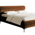 Upholstered bed 180x200 cm Roule Amon 24 hydrophobic velor black legs black legs