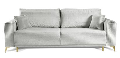 Jokiranta three-seater sofa with storage, light gray, thick corduroy