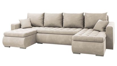 Corner sofa with sleeping function Derkan U (Fabric: Riviera 21)