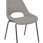 Secribed upholstered chair, beige and gray