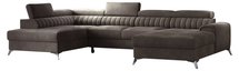 Velada U-shaped corner sofa bed (Fabric: Rekta 22, Side: Left)