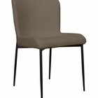 Neul upholstered chair brown corduroy on black legs