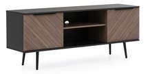 TV Cabinet Rinnili 150 cm Black Graphite/Captains Deck