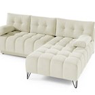 Bareli L-shaped Amon 18 corner sofa bed with storage, hydrophobic velvet, right-hand side