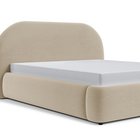 Upholstered bed 160x200 cm Ovo with Castel 15 storage, metal frame, gas lift, easy-to-clean velvet