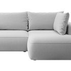 Ovo II L-shaped corner sofa with sleeping function Castel 80 with side and container, easy-to-clean velvet, right-hand