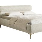 Upholstered bed 180x200 cm Roule Perfect Harmony 02 chenille gold legs