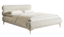 Upholstered bed 180x200 cm Roule Perfect Harmony 02 chenille gold legs