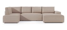 Corner sofa with sleeping function Farese New U-shaped with container right side (Fabric: Poso 02)