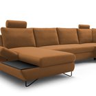 Lazaro U-shaped corner sofa bed with storage (Fabric: Salvador 15, Side: Left)