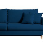 Volio three-seater sofa, hydrophobic velvet, gold legs