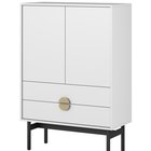 Commode deux portes Stoon 85 cm Blanc