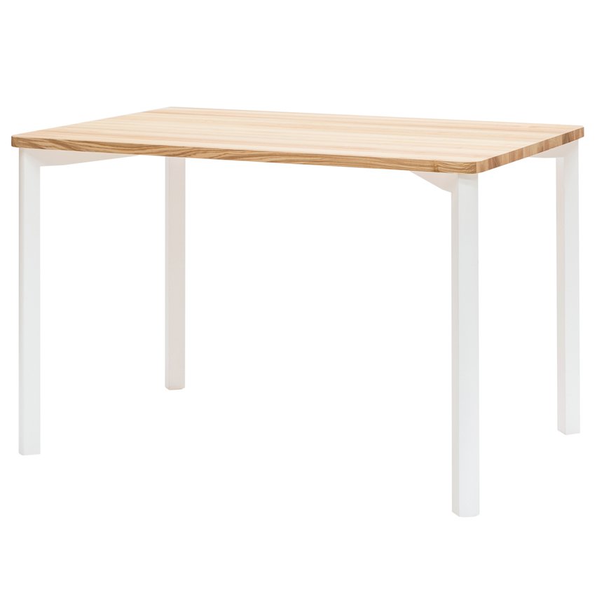 Triventi Dining Table 120x80cm White Rounded Legs