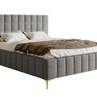 Upholstered bed 180x200 cm Szejlo with container, metal frame Raven 07 chenille