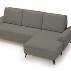 Corner sofa with sleeping function Minila L-shaped with storage light brown boucle right side