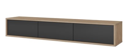 Moddern TV cabinet 180 cm with hanging option, oiled oak / anthracite