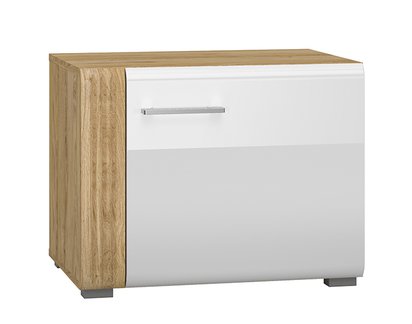 TV cabinet extension Fandri 60 cm Castello oak / Gloss white