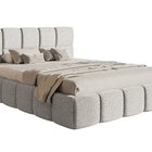 Upholstered bed 180x200 cm Cloudy with storage light gray Toronto 02
