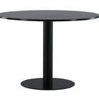 Hourine round dining table 106x106 cm marble/black base