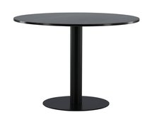 Hourine round dining table 106x106 cm marble/black base