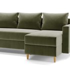 Corner sofa with sleeping function Indeally L-shaped with container universal Kronos 46 velour