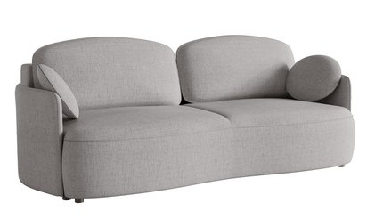 Raviolo three-seater sofa with Moly 80 container, hydrophobic chenille