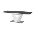 Extendable table Aramoko II 160-220x90 cm gray - white