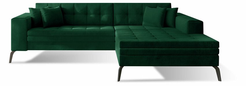 Corner sofa with sleeping function Silphion (Fabric: Monolith 37, Side: Right)