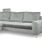 Buram L-shaped corner sofa bed with storage (Fabric: Velluto 15, Side: Left)