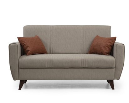 Flanims two-seater sofa with armrests, beige