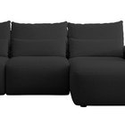 Corner sofa with sleeping function Carnos L-shaped with additional lumbar pillows Moly 99 hydrophobic chenille right-sided