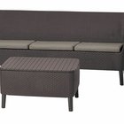 Salemo Keter garden set, five-seater table with storage, dark brown