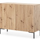 Lammelo two-door chest of drawers, 92 cm, oak slats