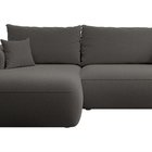 Ovo L-shaped corner sofa with sleeping function with a boucle container