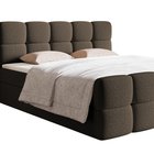 Continental bed 140x200 cm Cloudy with containers and Legend 07 boucle topper