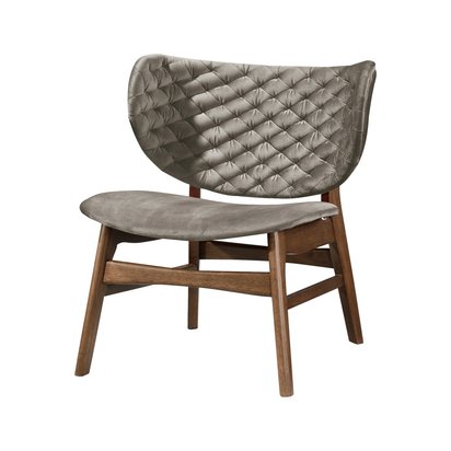 Turquoise armchair, quilted, gray