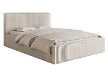 Upholstered bed 140x200 cm Tilio with storage, metal frame Tilia 01 thick corduroy