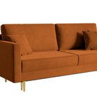 Valico three-seater sofa with gold legs