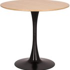 Simplet round table top 80 cm black / natural oak