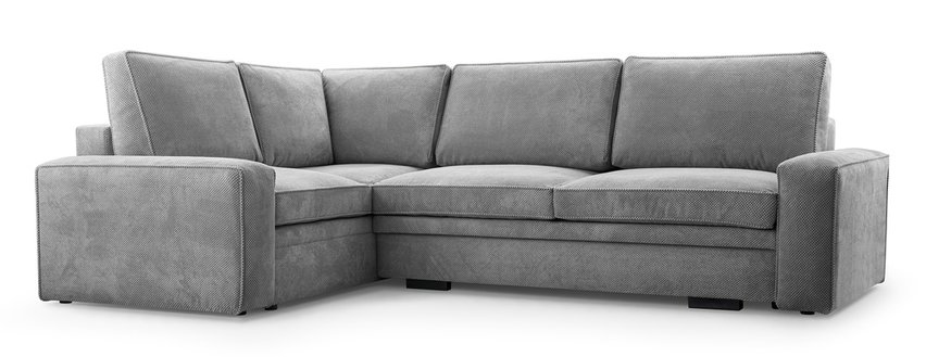 Figline L-shaped corner sofa with sleeping function with Onega 07 container in hydrophobic fabric, left-hand side