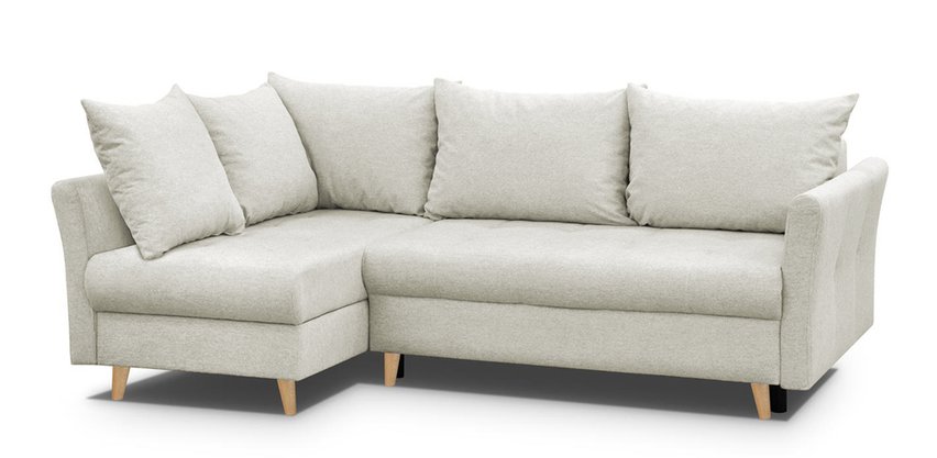 Lafre corner sofa bed with storage (Fabric: Gemma 06, Side: Left)