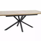 Extendable table Logan 160(200)x90 oak/matt black