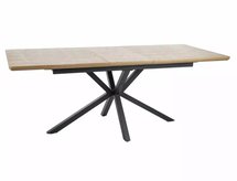 Extendable table Logan 160(200)x90 oak/matt black