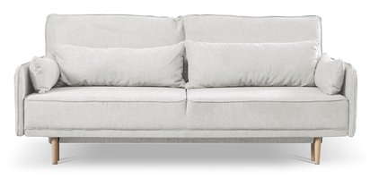 Spider three-seater sofa bed, cream, in easy-clean fabric